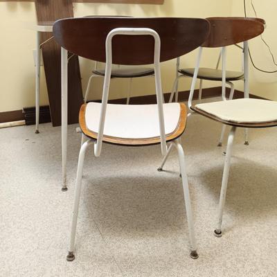 LOT 11: MCM Chrome and Formica Dining Set with Leaf