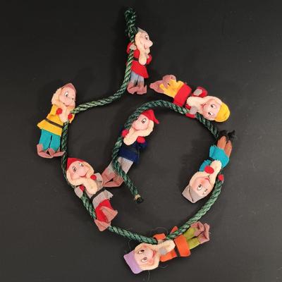 LOT 137: Vintage Christmas- Hard Plastic Blow Mold Santa Ornament, Flocked Deer, Dancing Santa, Foil Elves & More