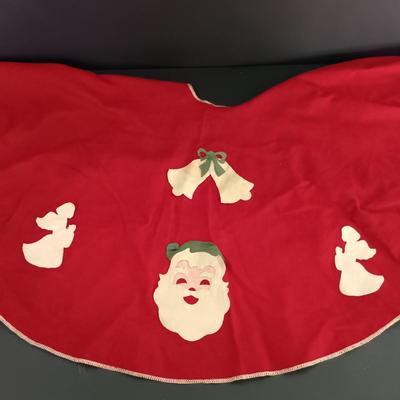 LOT 141: Vintage Christmas- Tinsel Ball, Ceramic Cookie Dish, Shiney Brites, Molded Plastic Santa Bowl & More