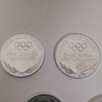 LOT 146: Great Olympic Moments 1970s Commemorative Aluminum Medals