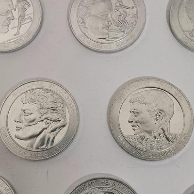 LOT 146: Great Olympic Moments 1970s Commemorative Aluminum Medals