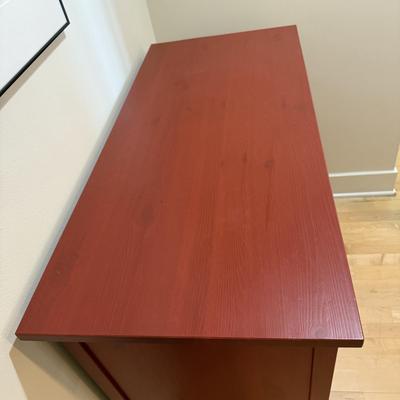 Red Three-Drawer Chest of Drawers (P-HS)