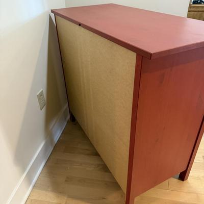 Red Three-Drawer Chest of Drawers (P-HS)