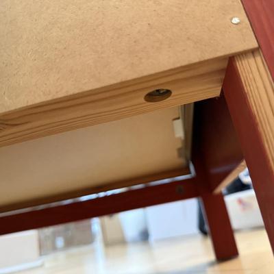 Red Three-Drawer Chest of Drawers (P-HS)