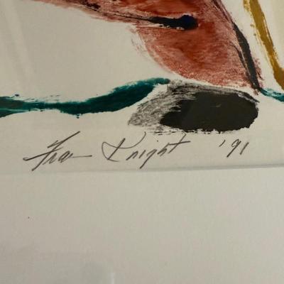 “At the Beach” Monotype by Artist Fran Knight (P-HS)