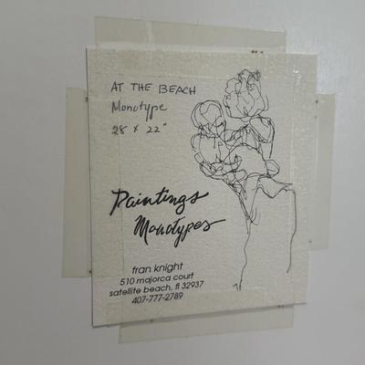 “At the Beach” Monotype by Artist Fran Knight (P-HS)