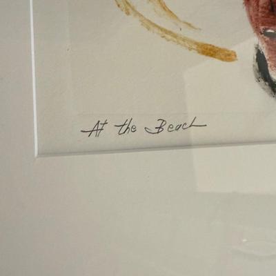 “At the Beach” Monotype by Artist Fran Knight (P-HS)