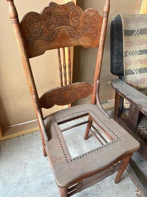 Vintage rocking chair and a side chair