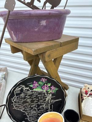 Group of decor, books in vintage