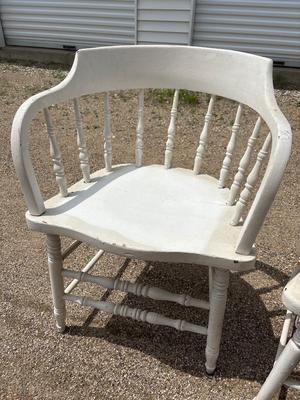 Pair of cute white chairs
