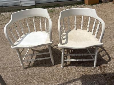 Pair of cute white chairs
