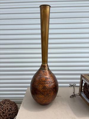 40” tall copper vase