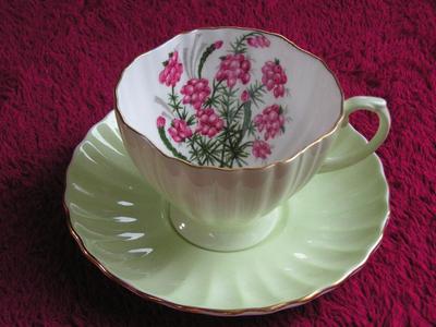 Vintage Foley Bone China (England), traditional footed teacup & saucer