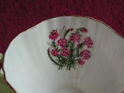 Vintage Foley Bone China (England), traditional footed teacup & saucer