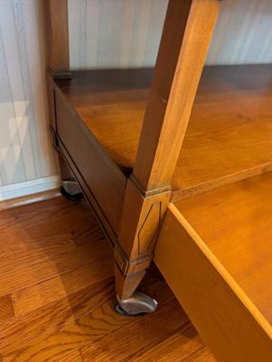 Two-Drawer Drop Leaf Rolling Buffet