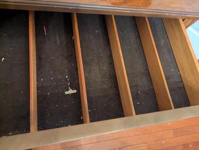 Two-Drawer Drop Leaf Rolling Buffet