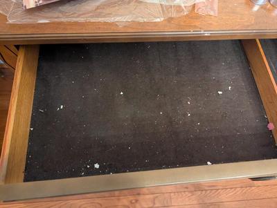 Two-Drawer Drop Leaf Rolling Buffet