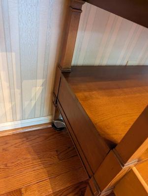 Two-Drawer Drop Leaf Rolling Buffet