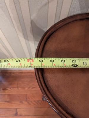 1 Drawer Round Top Side Table With Metal Legs