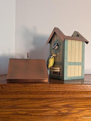 New Hallmark Birdhouse Copper Top Nature's Sketchbook By Marjolein Bastin