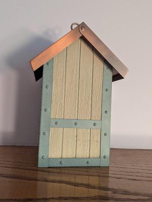New Hallmark Birdhouse Copper Top Nature's Sketchbook By Marjolein Bastin