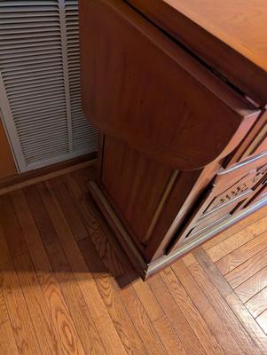 Thomasville Two-Drawer/Cabinet Drop Leaf Rolling Buffet