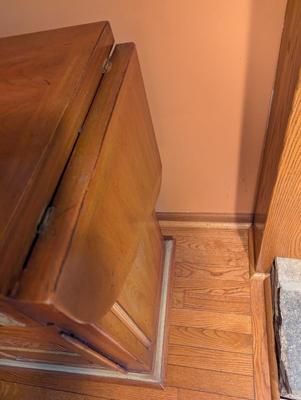 Thomasville Two-Drawer/Cabinet Drop Leaf Rolling Buffet