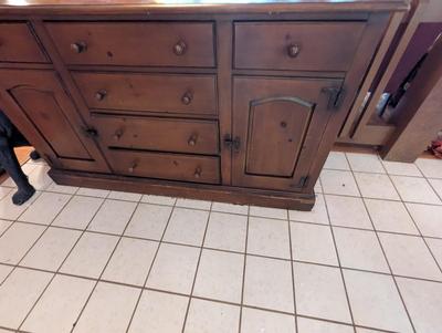 Drexel Wood Buffet With 6 Drawers & 2 Doors