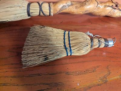 Vintage Hearth Fireplace Brush With Decorative Twisted Handle