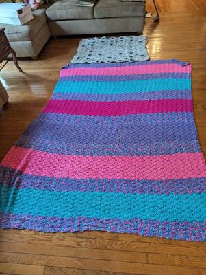 Crochet Blanket & Small Crochet Cover