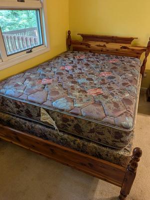 Cedar Bed Includes The Mattress & Box Spring