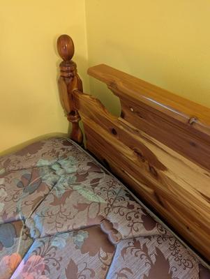 Cedar Bed Includes The Mattress & Box Spring