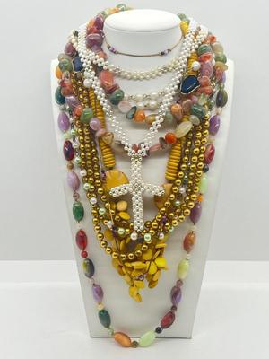 LOT 175J: Bright Colored Necklace Lot