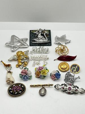 LOT 187J: Vintage Brooches: Monet, Avon, JJ, Buds and Bloom and More
