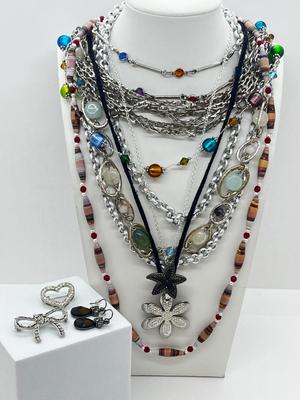 LOT 188J: Beautiful Costume Necklaces: Lia Sophia, Sarah Coventry and More