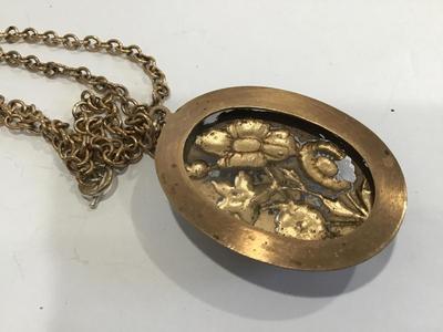 Antique Glass Pendant with chain
