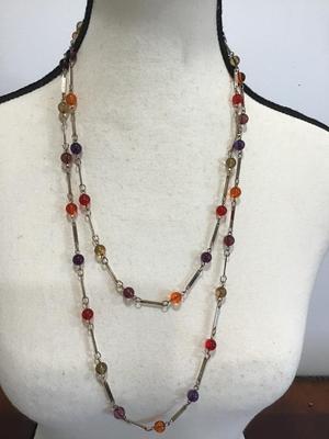 Vintage Faux glass, layering necklace