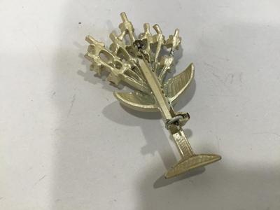 Champagne Rhinestone Vintage Brooch