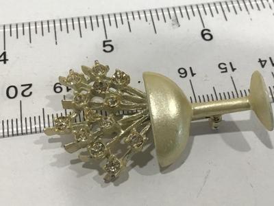 Champagne Rhinestone Vintage Brooch