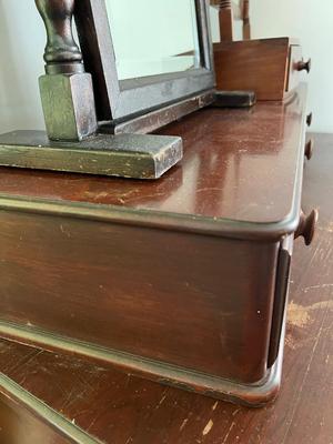 4 Pc. Lot - Solid Wood Dresser, Separate 3 Drawer, 2 Table Mirrors