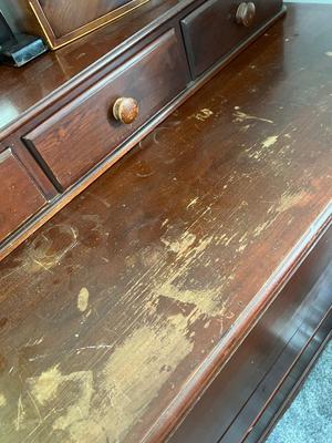 4 Pc. Lot - Solid Wood Dresser, Separate 3 Drawer, 2 Table Mirrors