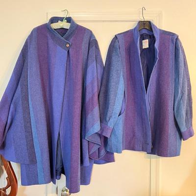 Vintage Avoca Irish Wool Cape & Matching Coat