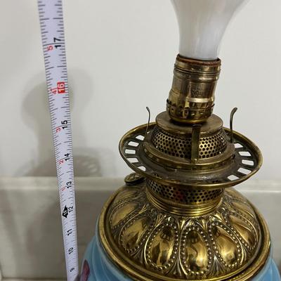 Gone With The Wind Converted Oil Lamp - See Description