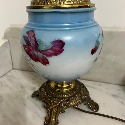 Gone With The Wind Converted Oil Lamp - See Description