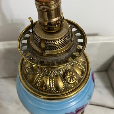 Gone With The Wind Converted Oil Lamp - See Description
