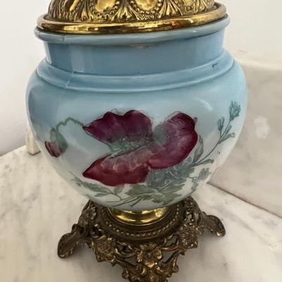 Gone With The Wind Converted Oil Lamp - See Description