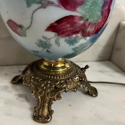 Gone With The Wind Converted Oil Lamp - See Description