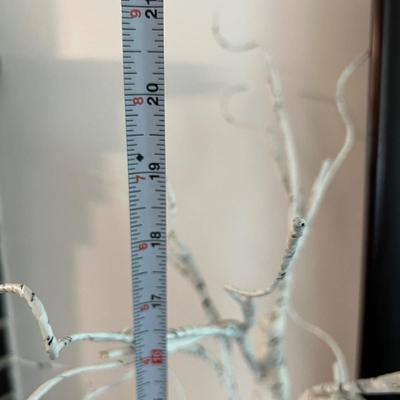 Decorative Lot - Crystal Bowls, Plant Stand, Vase, Faux Trees