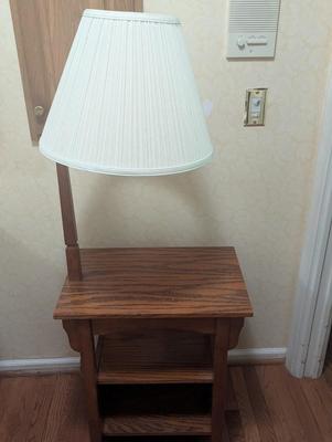 Lighted Night Stand With Shelves (BR2)