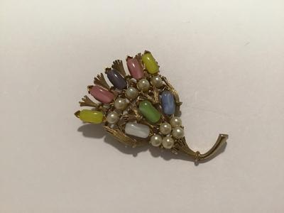 Unique Vintage Multi Color Bouquet Brooch